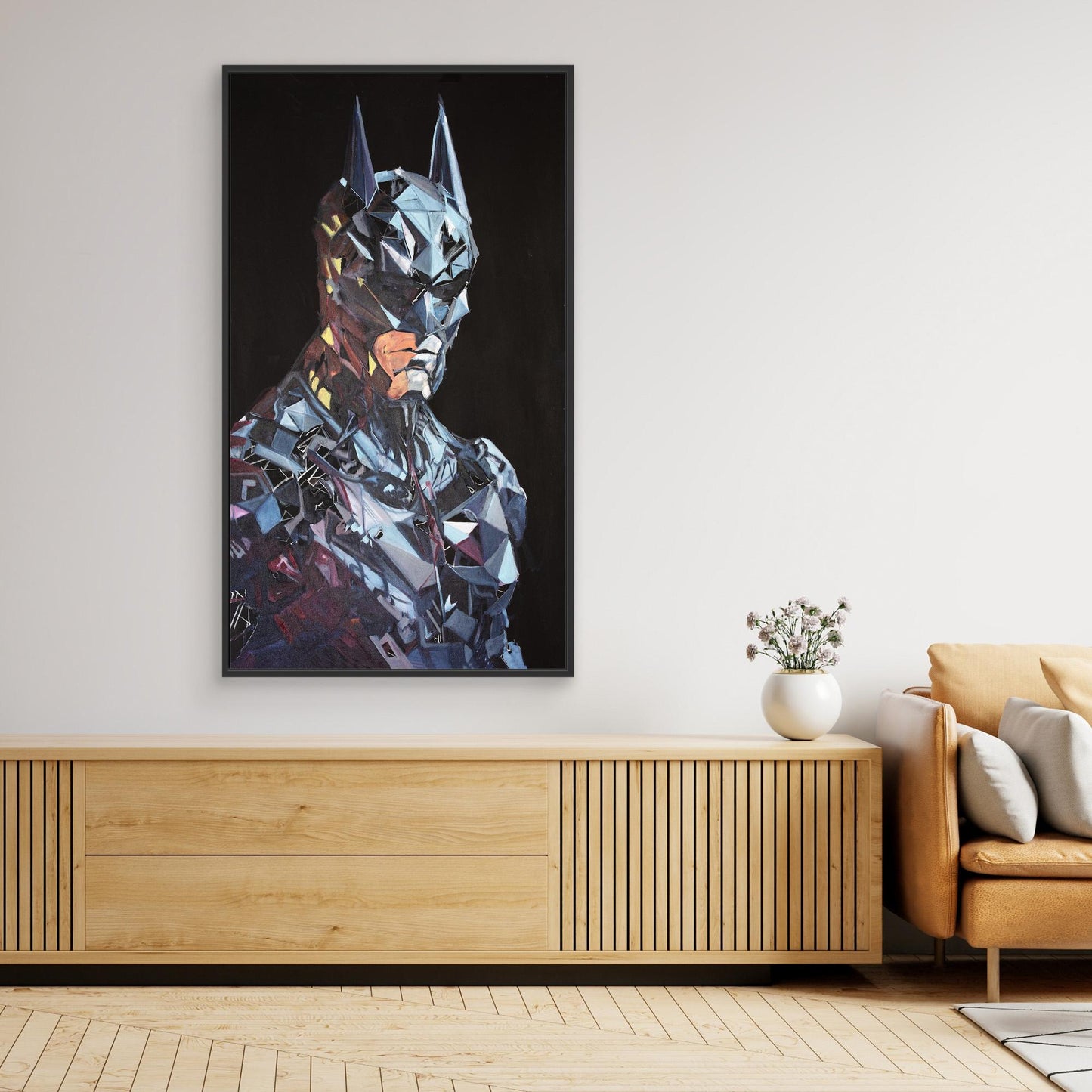 Batman in studio colored gels light