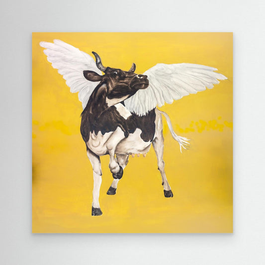Proud flying cow