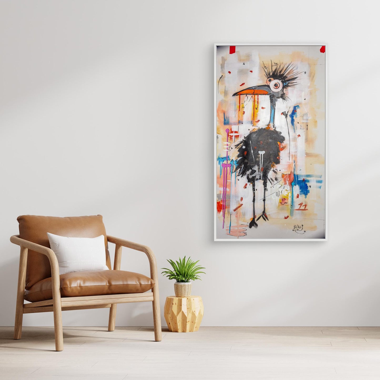 Omen bird looking left