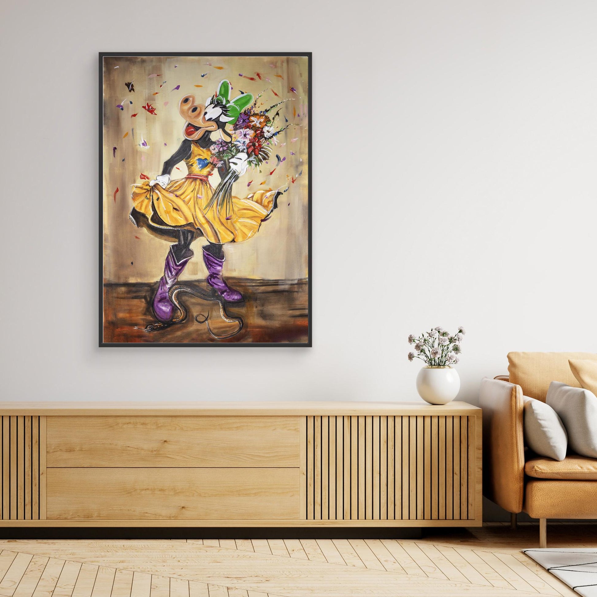 Clarabelle cow in glory crushing the snake