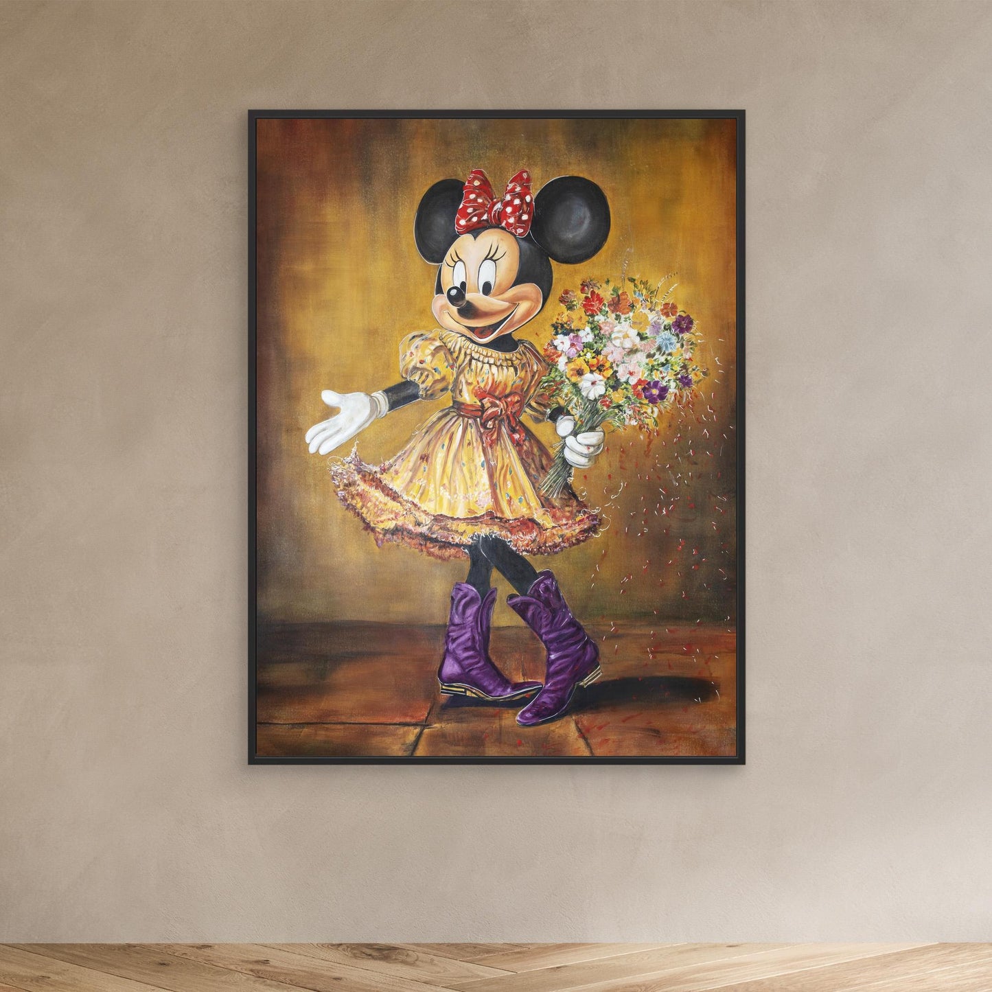 My girl wears purple cowboy boots