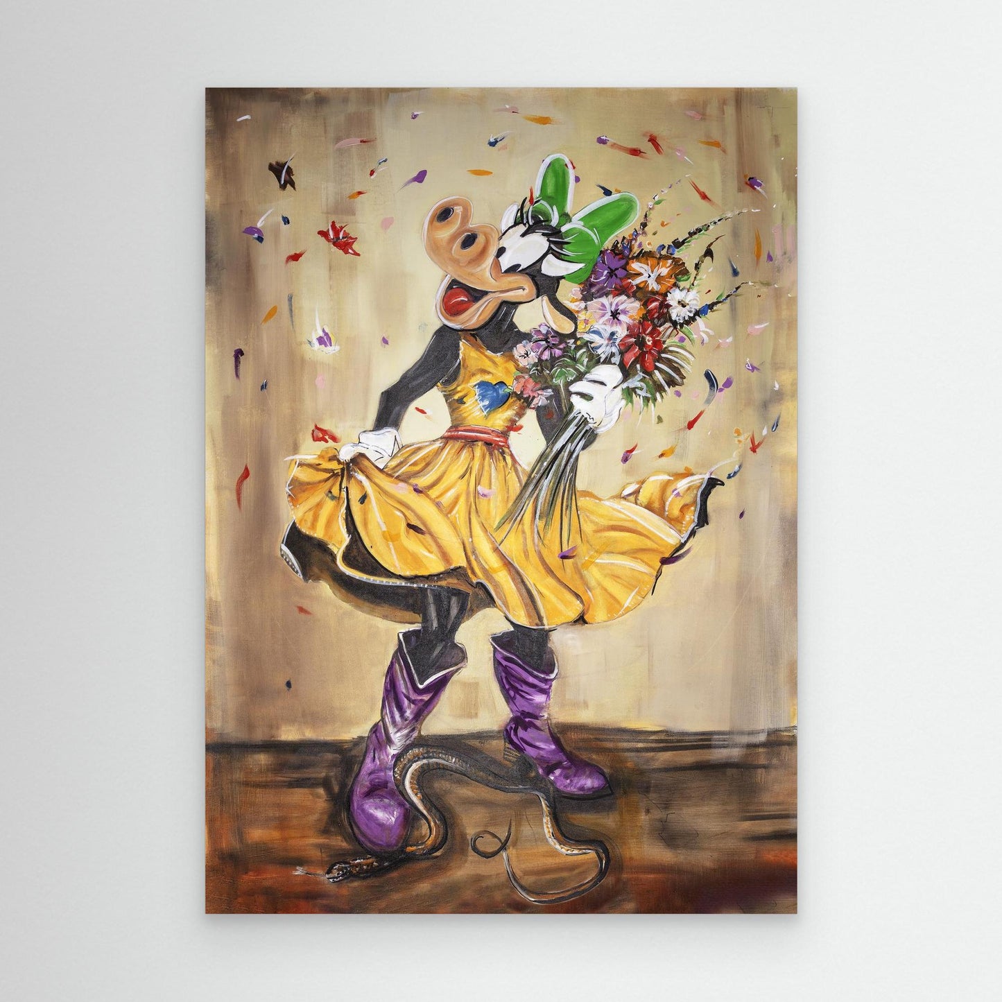 Clarabelle cow in glory crushing the snake