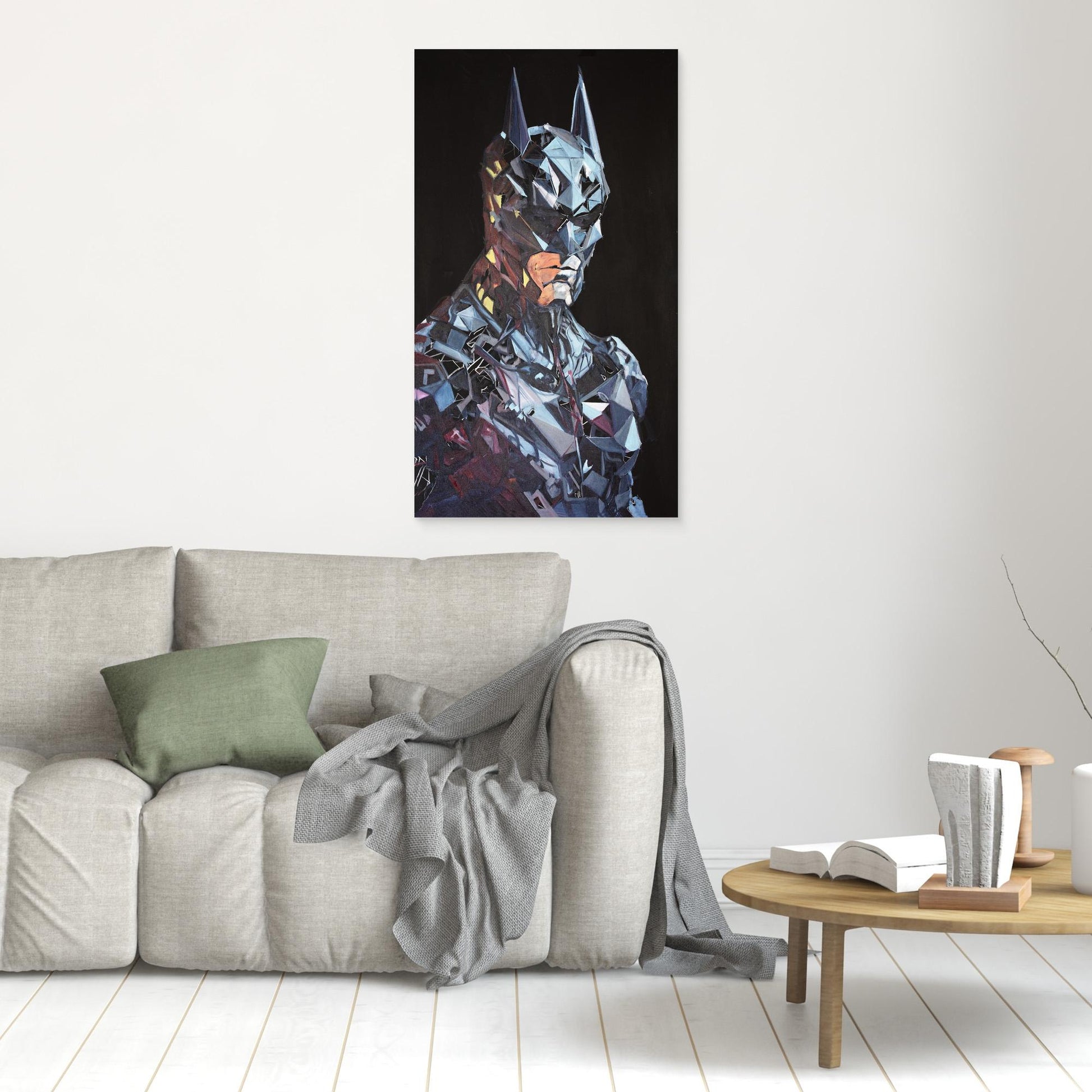 Batman in studio colored gels light