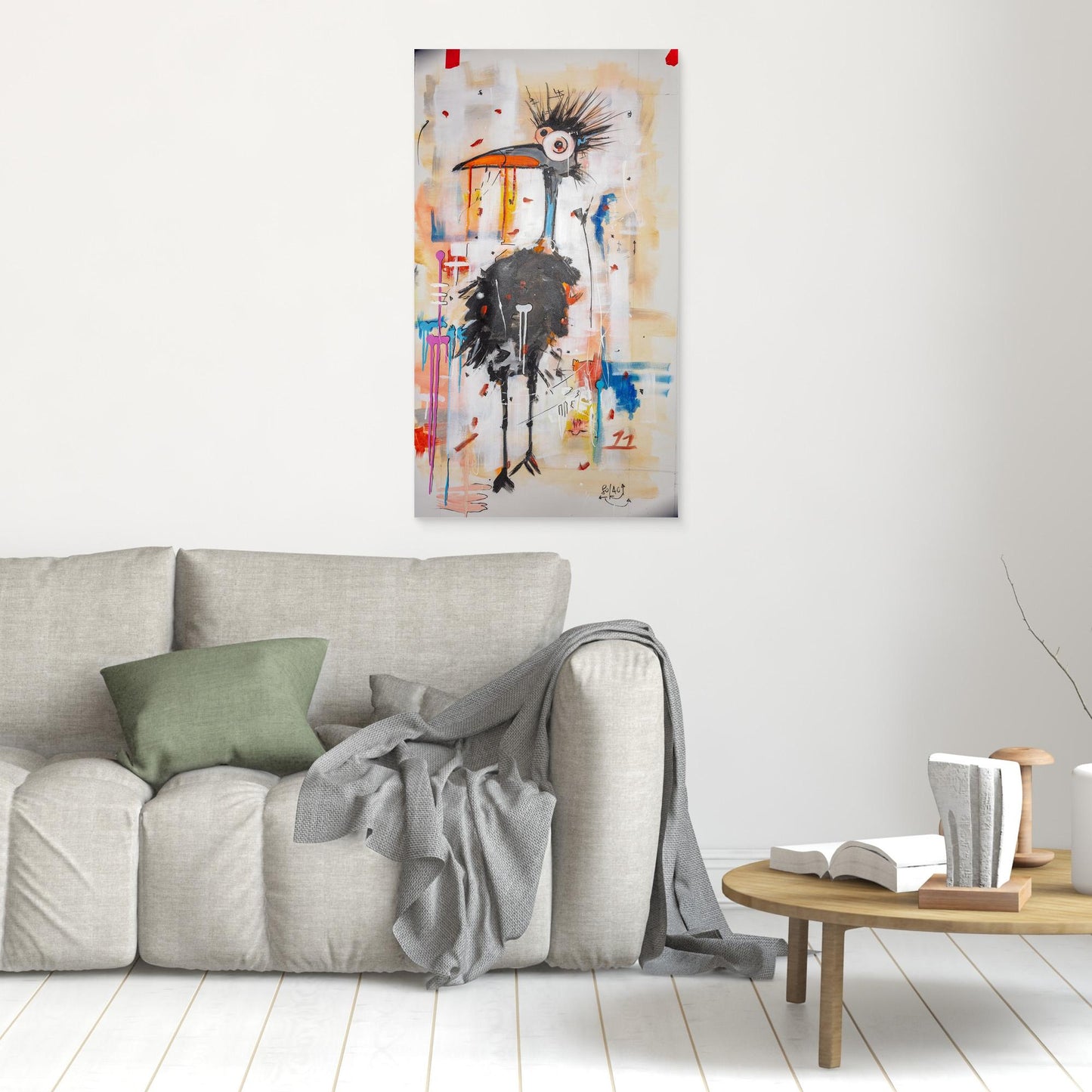 Omen bird looking left