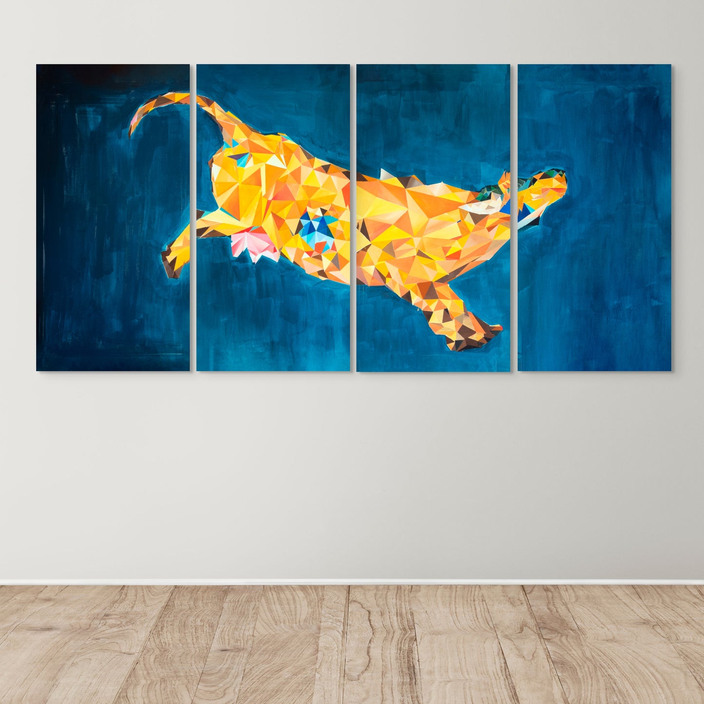 Blaue yellow happy cow n23