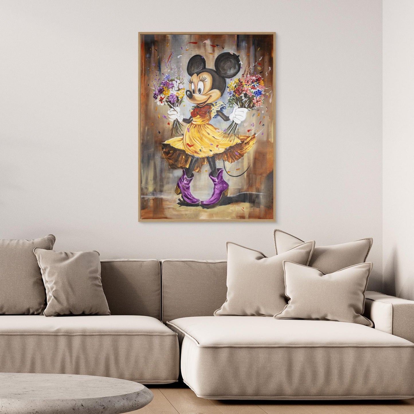 Minnie the mouse bought herself flowers