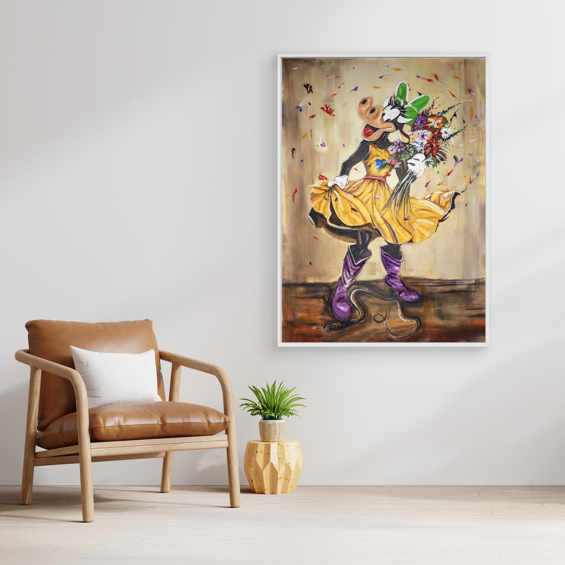 Clarabelle cow in glory crushing the snake