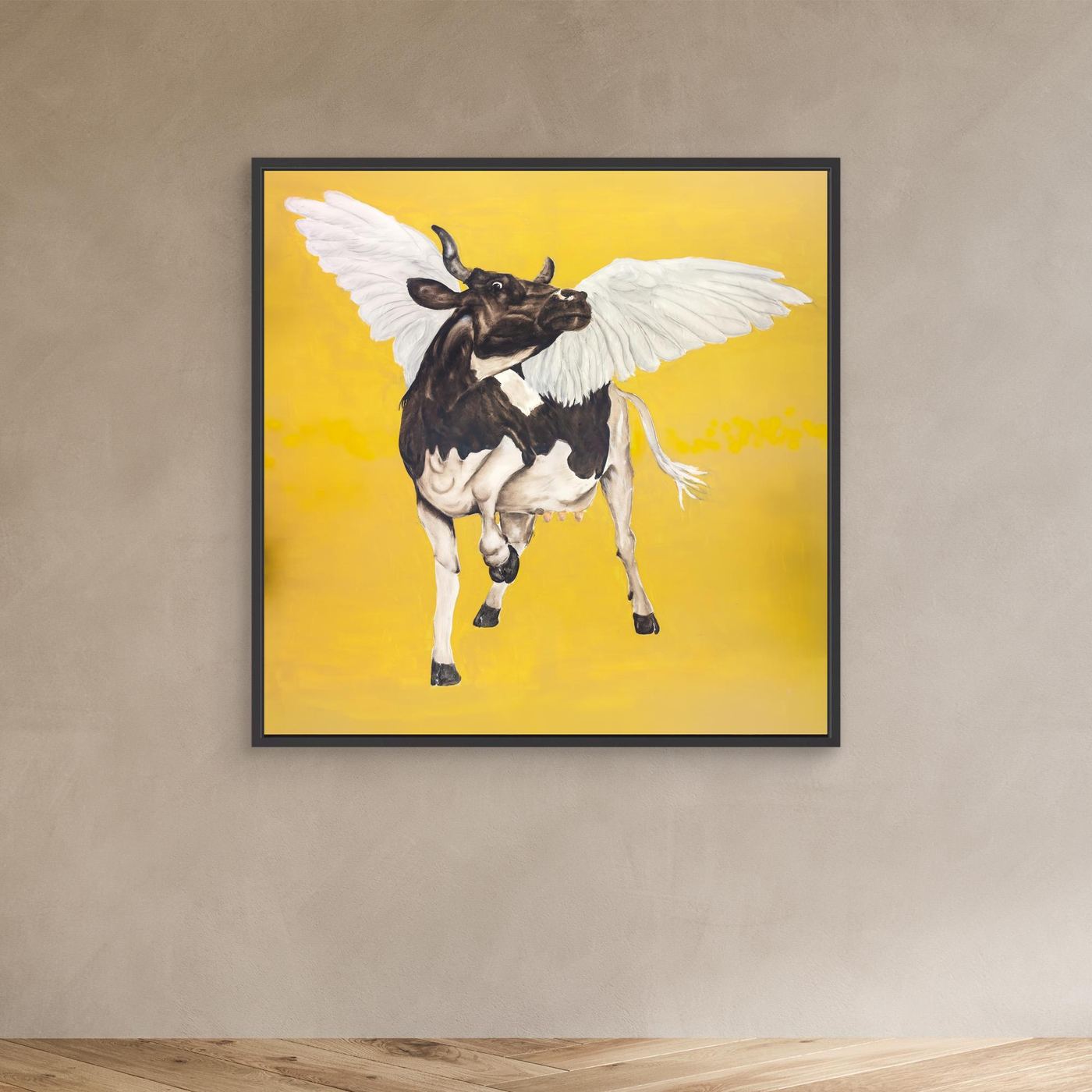 Proud flying cow