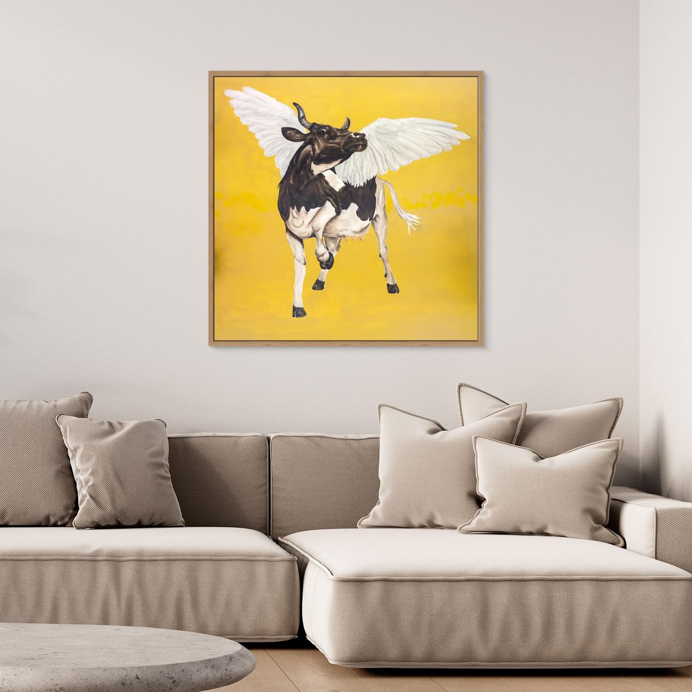 Proud flying cow