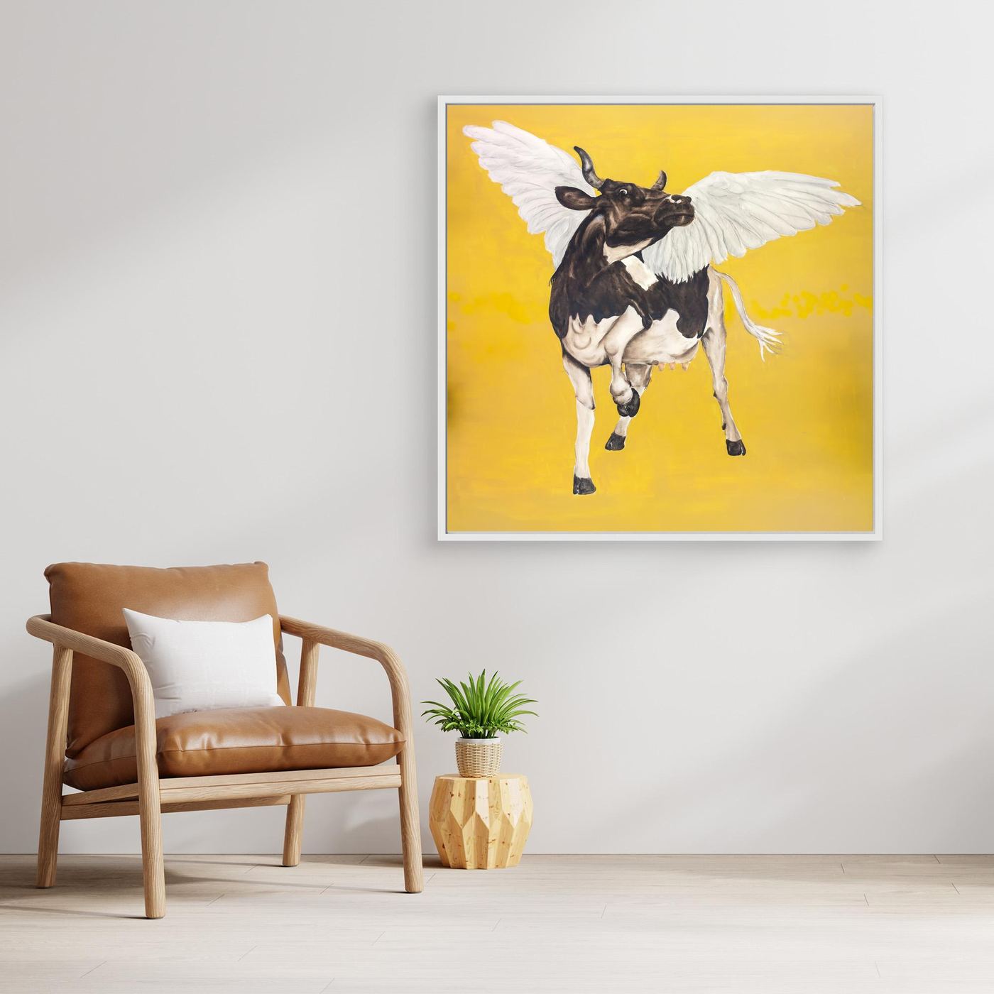 Proud flying cow