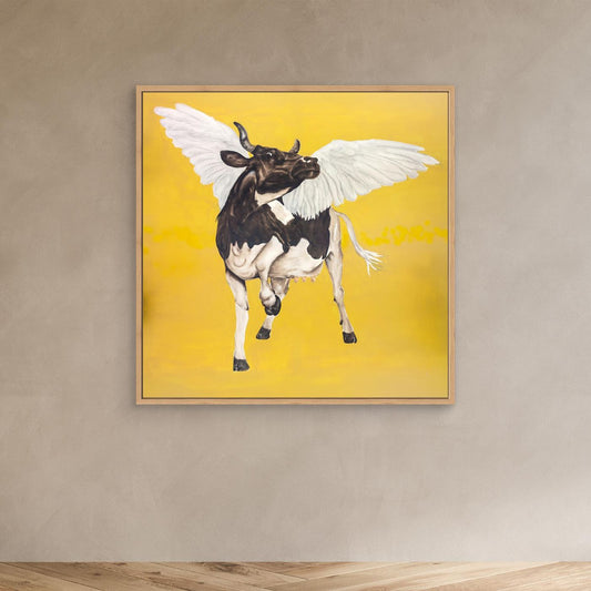 Proud flying cow