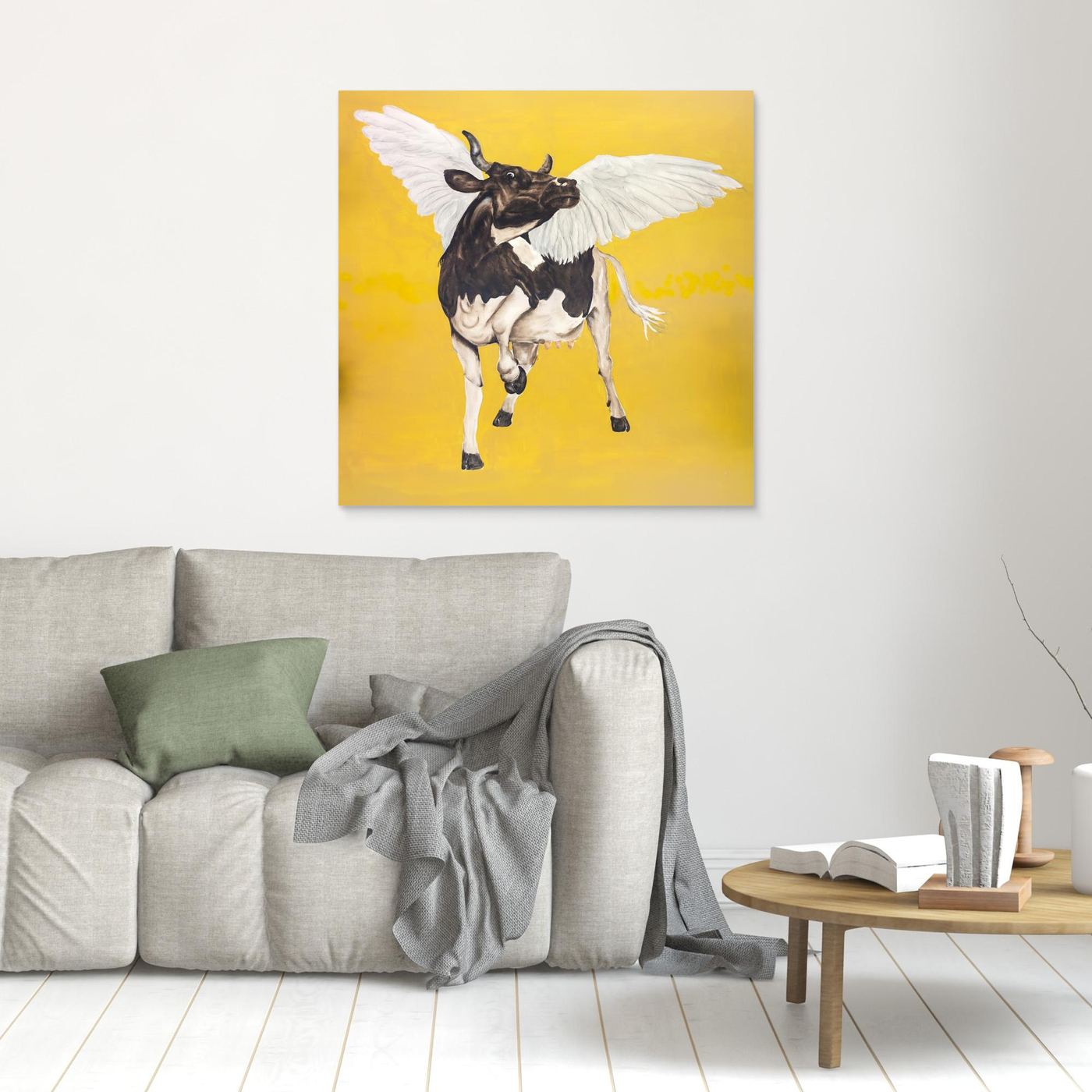 Proud flying cow