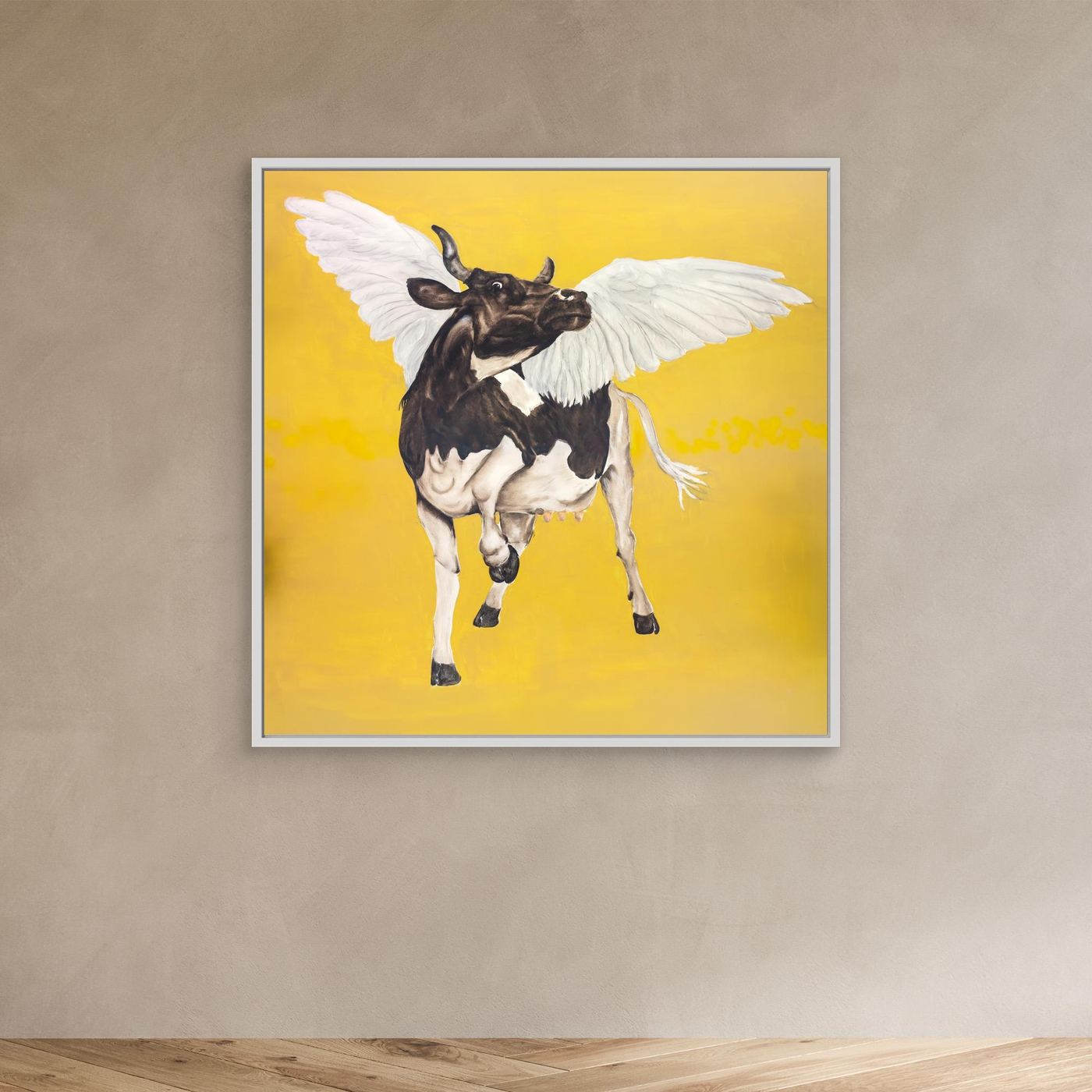 Proud flying cow