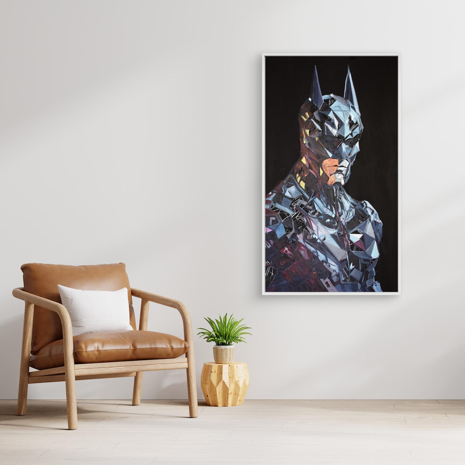 Batman in studio colored gels light