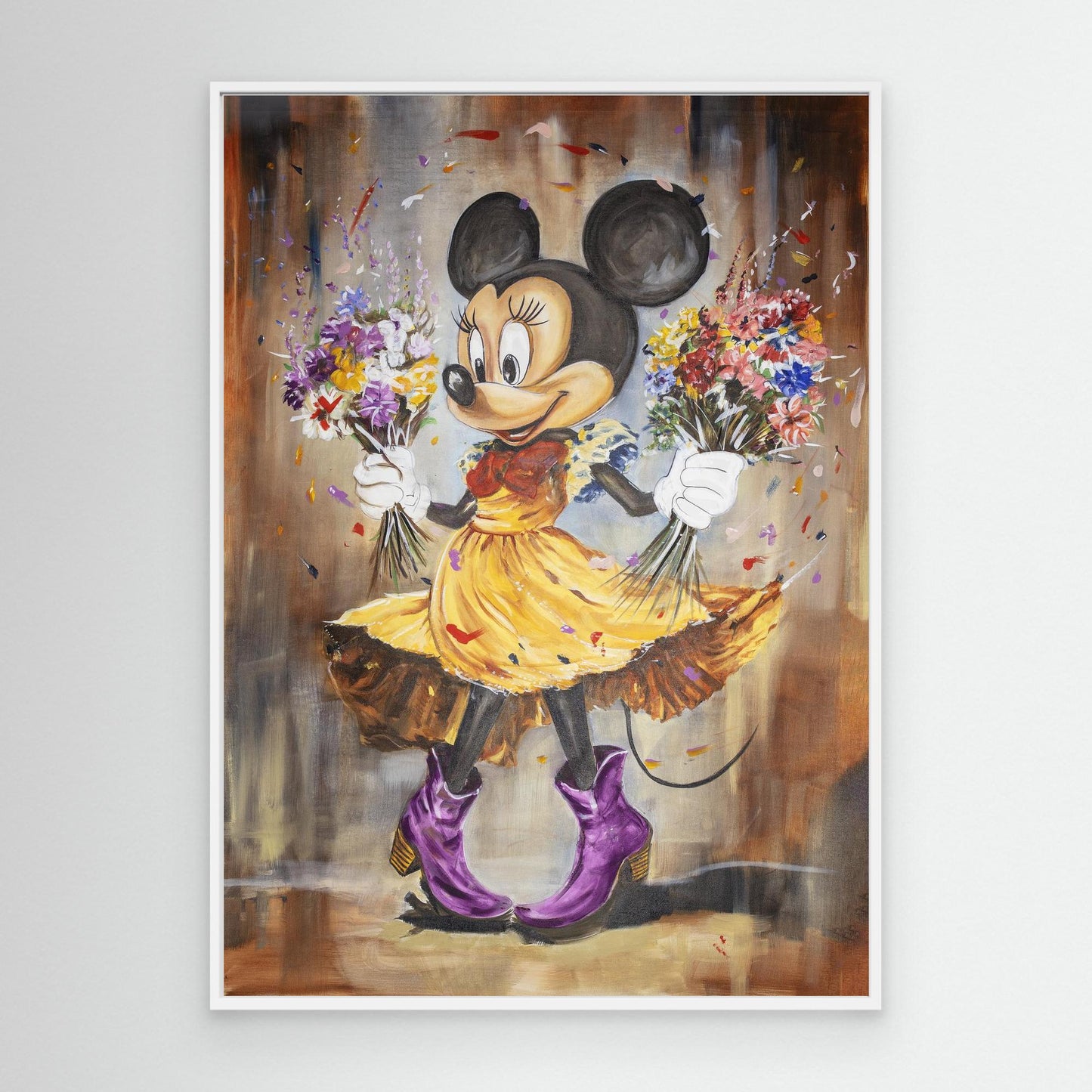 Minnie the mouse bought herself flowers