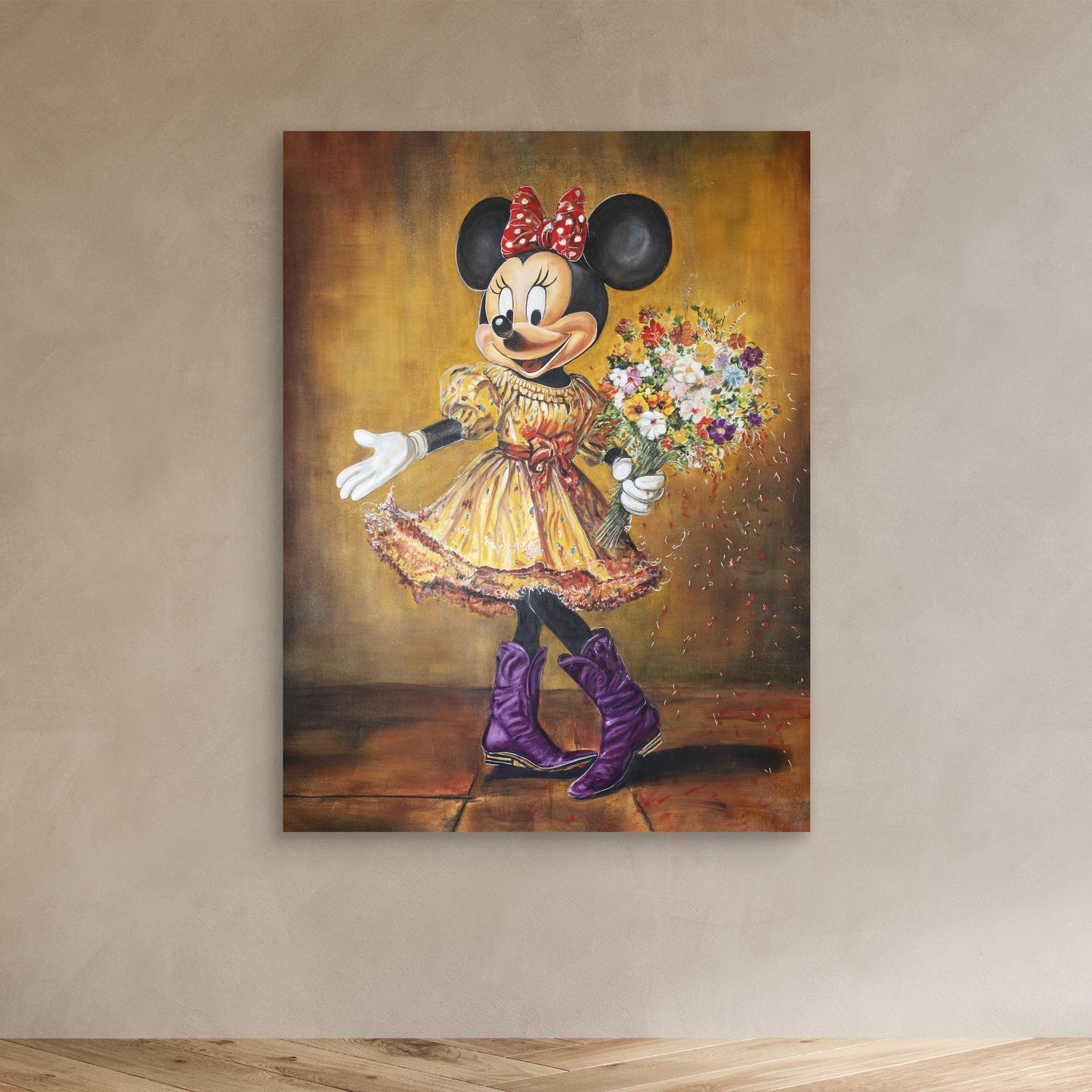 My girl wears purple cowboy boots