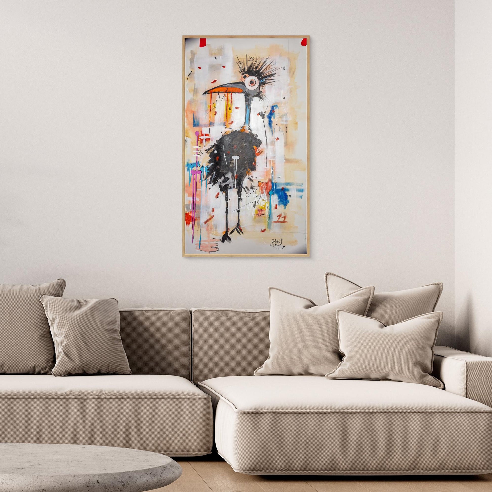 Omen bird looking left