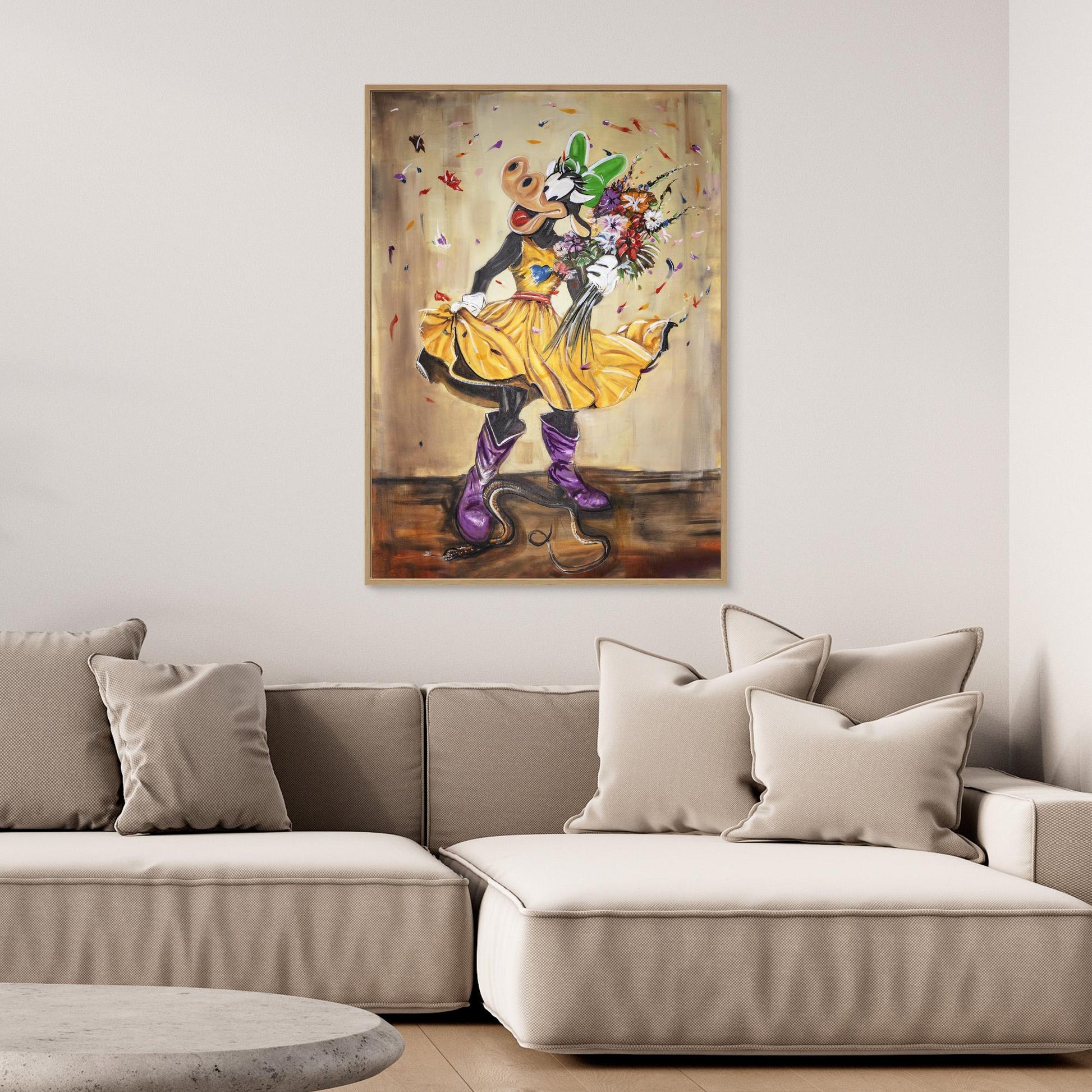 Clarabelle cow in glory crushing the snake